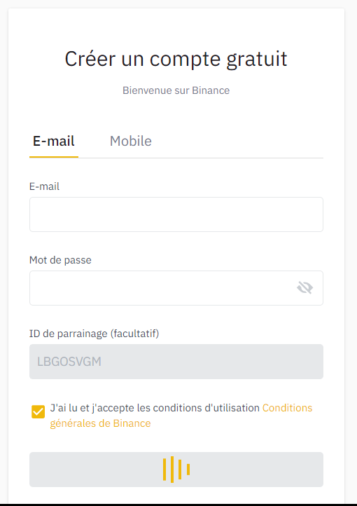 inscription binance