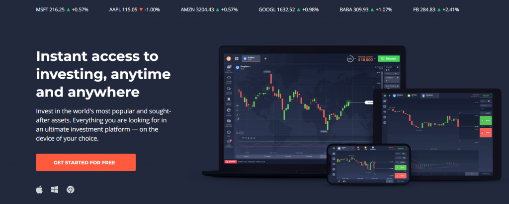 iq option interface